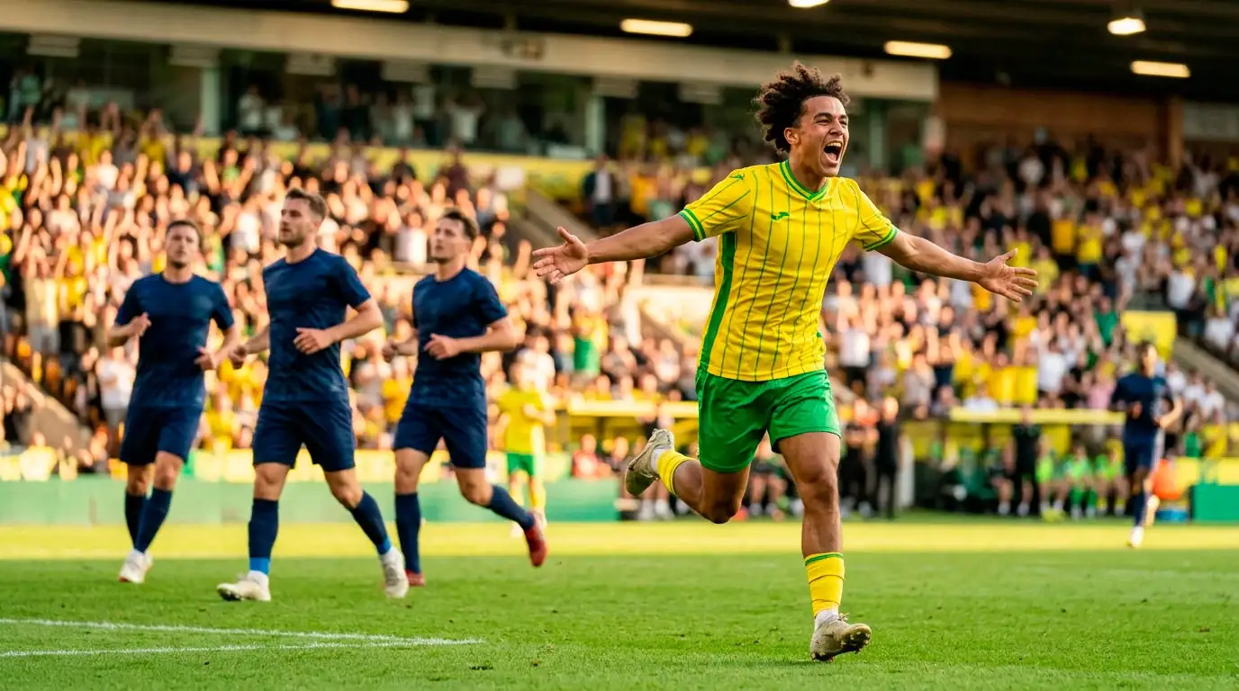Brasiliansk angriber fejrer en scoring mod Skotland ved VM 2026